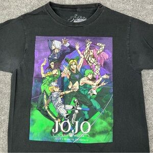 JoJo's Bizarre Adventure: Stone Ocean Group Pose T-Shirt Adult Small Black Anime